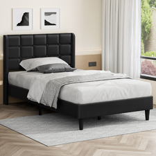 Black Hobbs Faux Leather Bed Frame