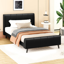 Ross Faux Leather Platform Bed