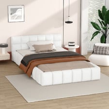 Ellie May Boucle Platform Bed