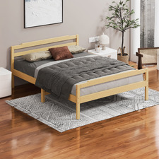 Lyna Pine Wood Bed & Tight Top Mattress