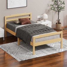 Lyna Pine Wood Bed & Tight Top Mattress