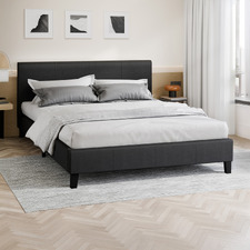 Kyle Upholstered Bed and Euro Top Mattress
