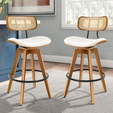 71cm Orfai Faux Leather Swivel Bar Stools (Set of 2)