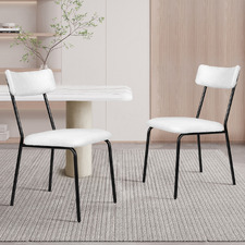 Sierra Teddy Velvet Dining Chairs (Set of 2)