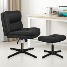 2 Piece Gregorie Upholstered Office Chair & Ottoman Set