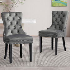 Dewin Tufted Velvet Dining Chairs (Set of 2)