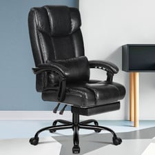 Marius PU Leather Executive Chair with Footrest