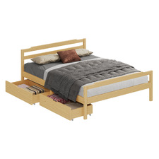 Fremont Pine Wood Platform Bed with Drawers