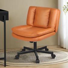 Seneca Faux Leather Armless Office Chair