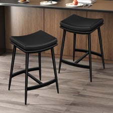 66cm Orlean Faux Leather Counter Stools (Set of 2)