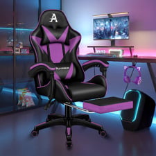 Zed Faux Leather Gaming Chair with Footrest