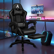 Zed Faux Leather Gaming Chair with Footrest