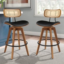 71cm Orfai Faux Leather Swivel Bar Stools (Set of 2)