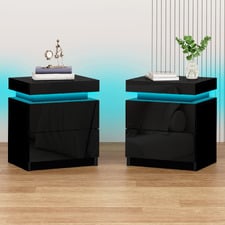 Warren 2 Drawer LED Bedside Tables (Set of 2)