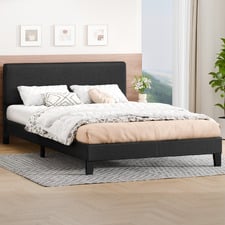 Black Kyle Upholstered Bed
