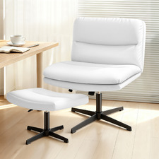 2 Piece Gregorie Faux Leather Office Chair & Ottoman Set