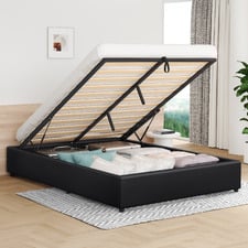 Tiago Faux Leather Gas Lift Bed Base