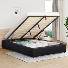Tiago Faux Leather Gas Lift Bed Base