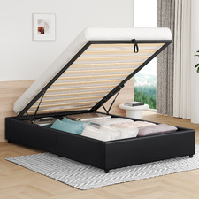 Tiago Faux Leather Gas Lift Bed Base