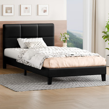 Black Cassandra Faux Leather Bed Frame