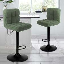 Recca Boucle Adjustable Bar Stools (Set of 2)