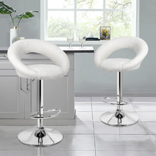 Rose Boucle Adjustable Bar Stools (Set of 2)