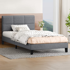 Grey Cassandra Upholstered Bed