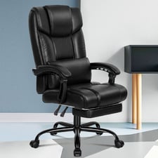 Marius PU Leather Executive Chair with Footrest