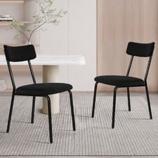 Sierra Teddy Velvet Dining Chairs (Set of 2)