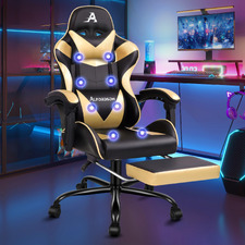 Aeruth Massage & Gaming Chair with Footrest