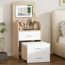 2 Piece Cassian LED Dressing Table & Stool Set