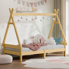 Citali Pine Wood Teepee Single Bed Frame