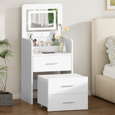 2 Piece Cassian LED Dressing Table & Stool Set
