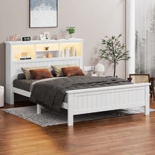 Diaz Platform Bed with LED Storage Bedhead
