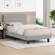 Light Grey Preston Boucle Bed Frame