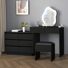 2 Piece Phoebe LED Dressing Table & Stool Set