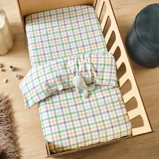 Green Playground Organic Cotton Percale Cot Quilt Cover
