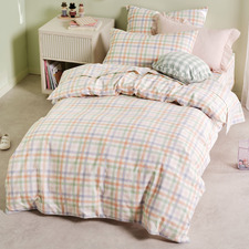 Orange Playground Organic Cotton Percale Quilt Cover Set