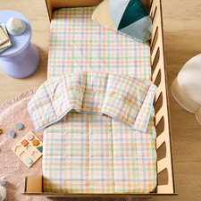 Orange Playground Organic Cotton Cot Coverlet