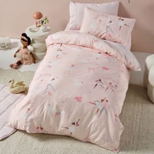 Swan Lake Cotton Percale Quilt Cover Set