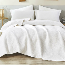 White Diamond Cotton Coverlet
