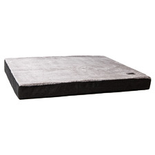 Charcoal Luxe High Flat Dog Bed
