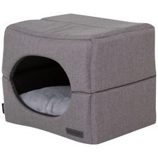Grey Water Resistant Cube Pet Bed