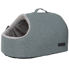 Como Eggshell Hooded Cat Bed