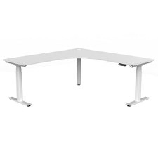 Everett 3 Column 90 Degree Electric Desk with Right Return