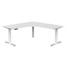 Everett 3 Column 90 Degree Electric Desk with Left Return