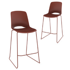 Nexus Upholstered Stackable Stools (Set of 2)