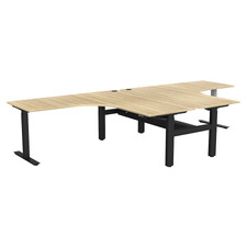 Portobello Double-Sided Electric Sit & Stand Workstation with Cable Tray