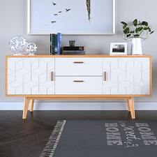 White Bethany 2 Door 2 Drawer Sideboard Buffet