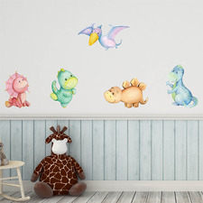 5 Piece Dinosaurs Wall Stickers Set A